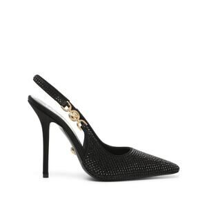 Versace NIB Medusa '95 Safety Pin Crystal Embellished Slingback Heels Pumps 39